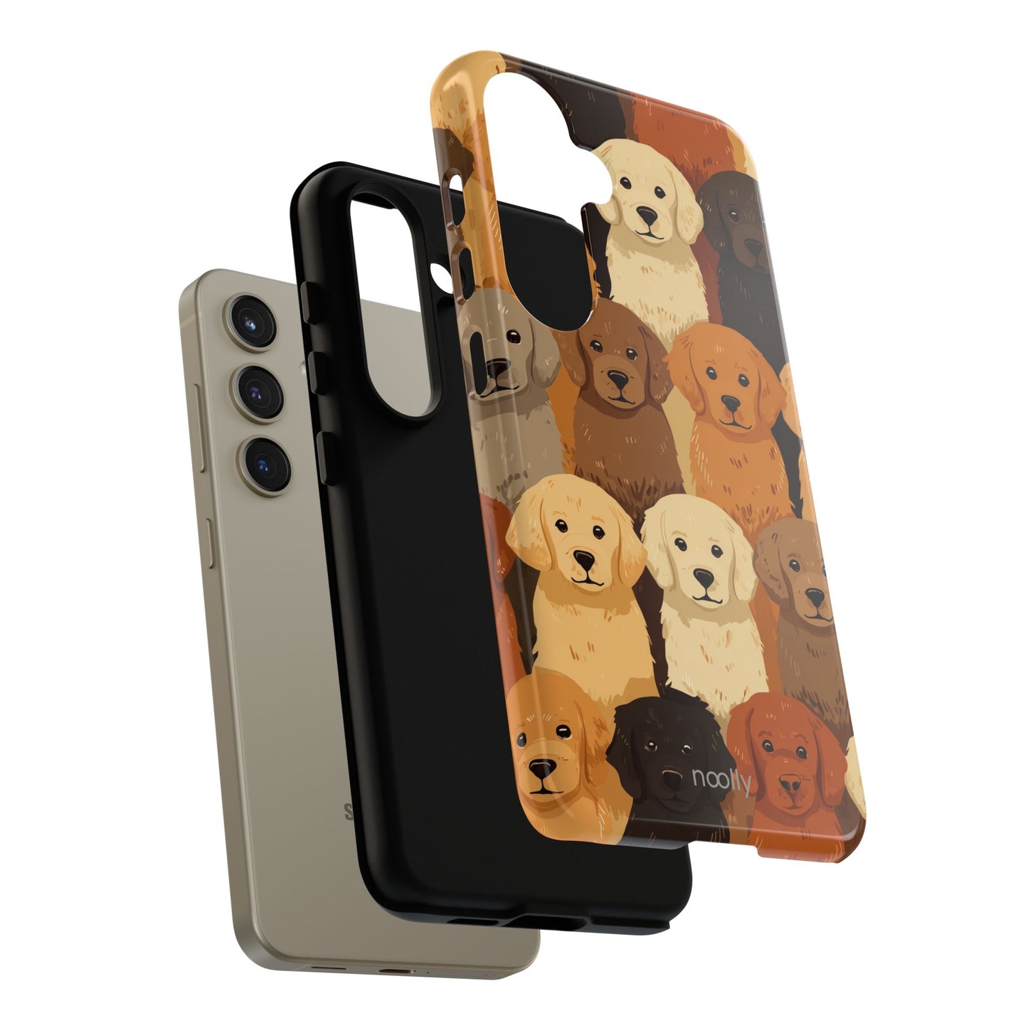 noolly Puppy Parade Golden Retriever Tough Phone Case