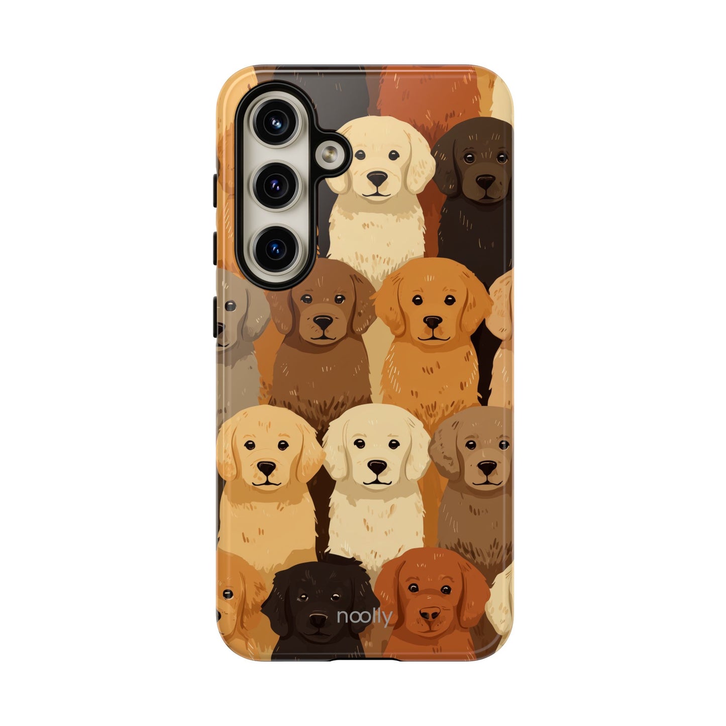 noolly Puppy Parade Golden Retriever Tough Phone Case