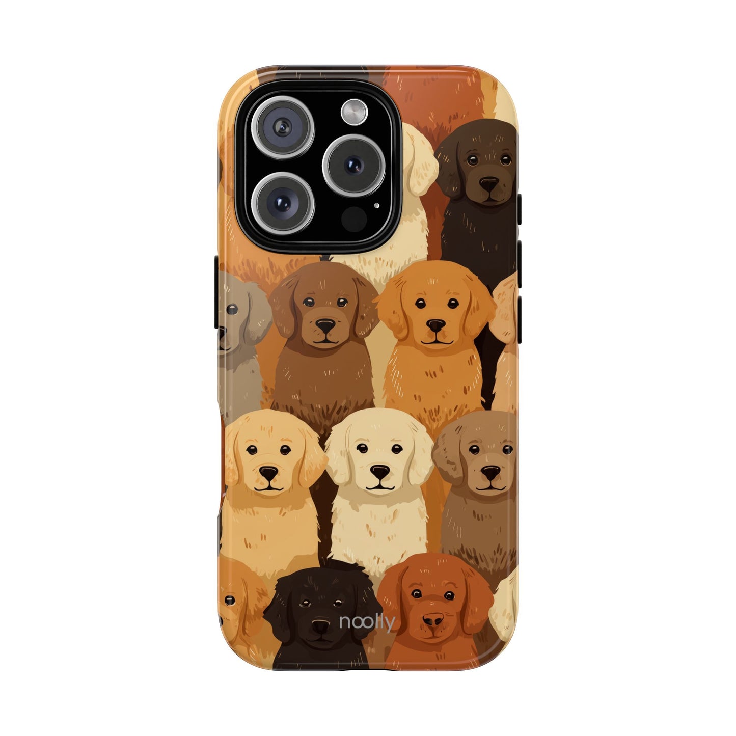 noolly Puppy Parade Golden Retriever Tough Phone Case