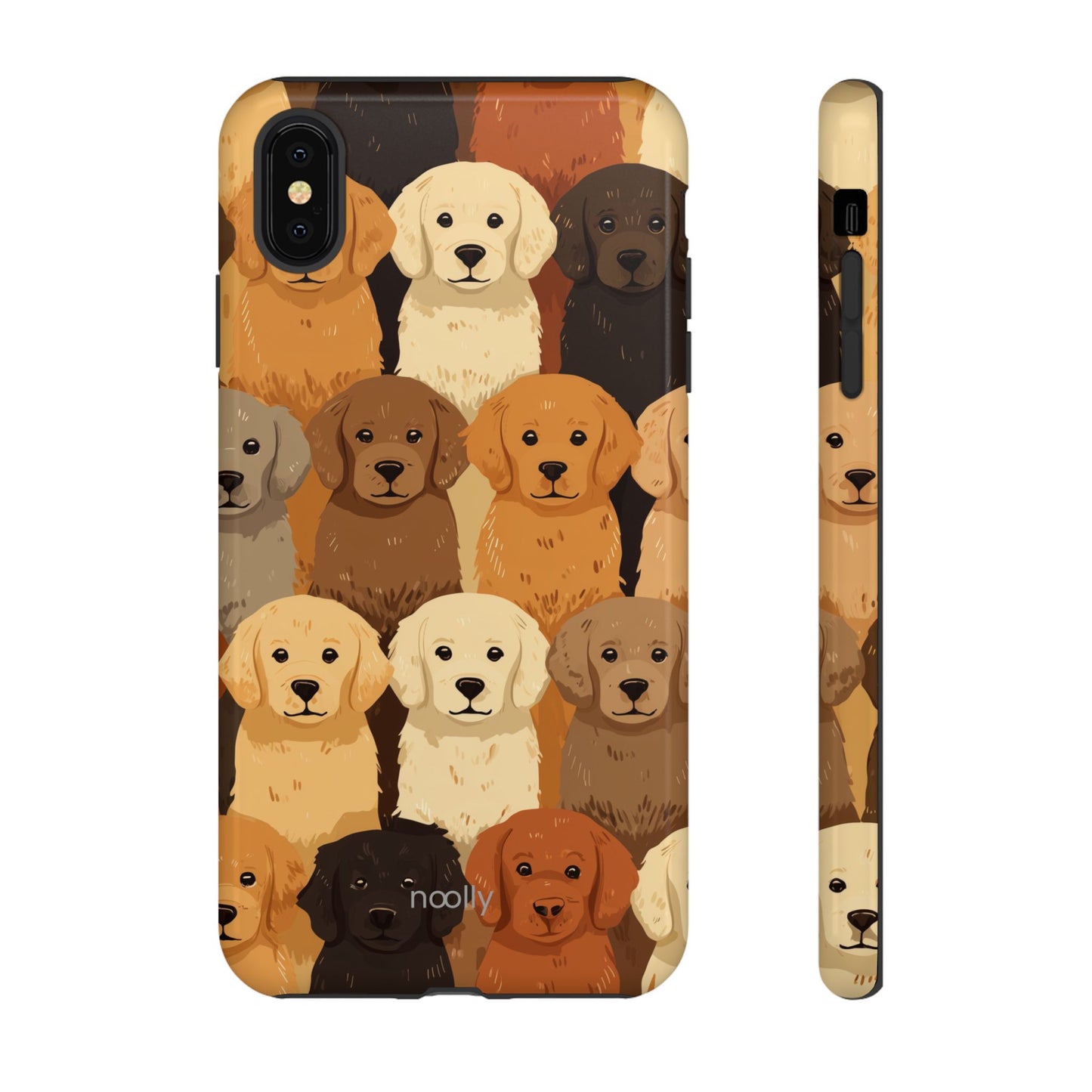 noolly Puppy Parade Golden Retriever Tough Phone Case