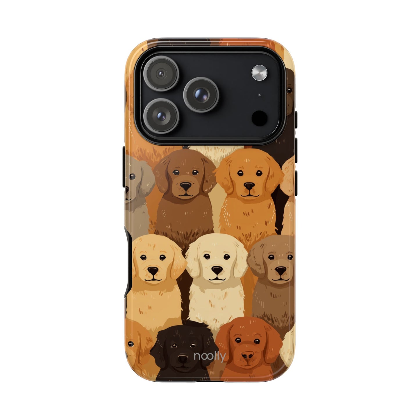 noolly Puppy Parade Golden Retriever Tough Phone Case