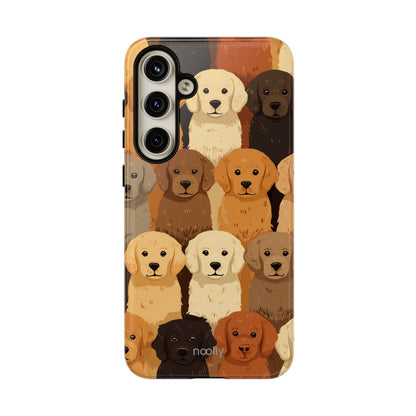 noolly Puppy Parade Golden Retriever Tough Phone Case