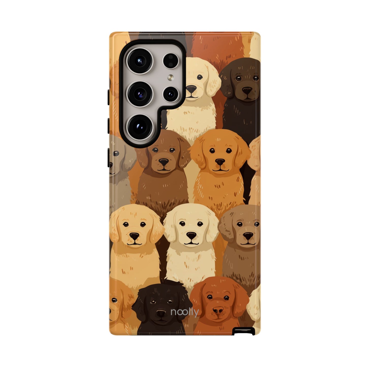 noolly Puppy Parade Golden Retriever Tough Phone Case