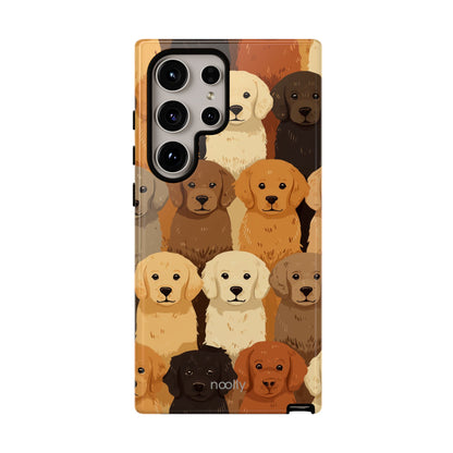 noolly Puppy Parade Golden Retriever Tough Phone Case