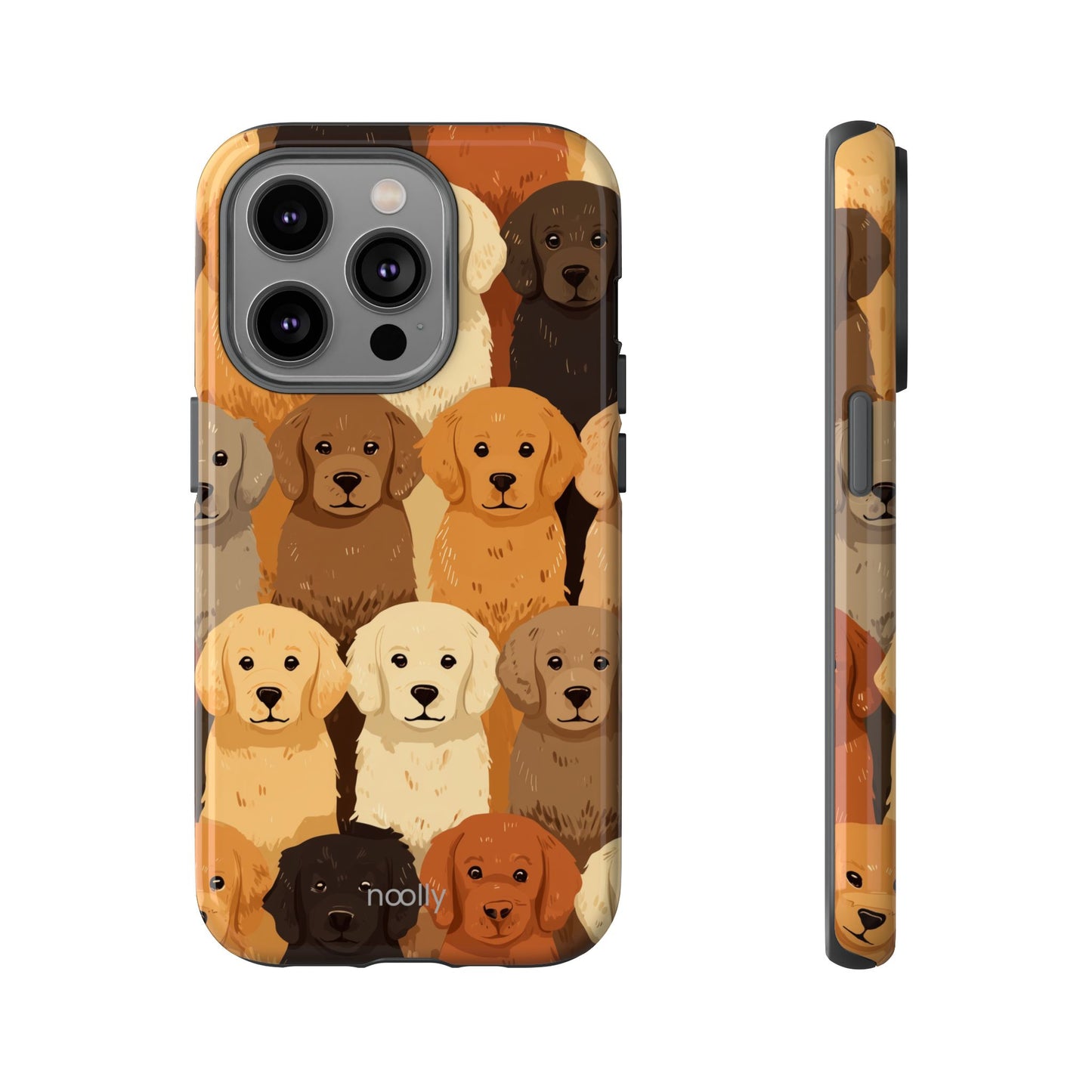 noolly Puppy Parade Golden Retriever Tough Phone Case
