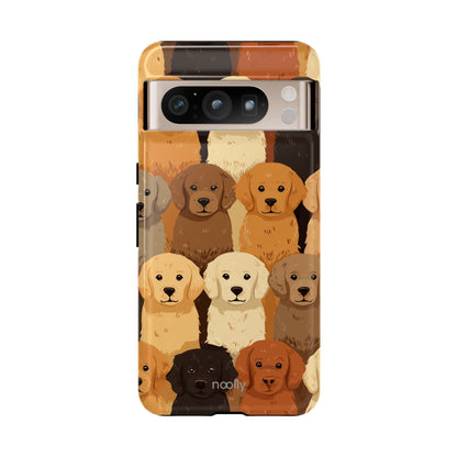 noolly Puppy Parade Golden Retriever Tough Phone Case
