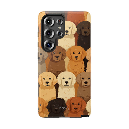 noolly Puppy Parade Golden Retriever Tough Phone Case