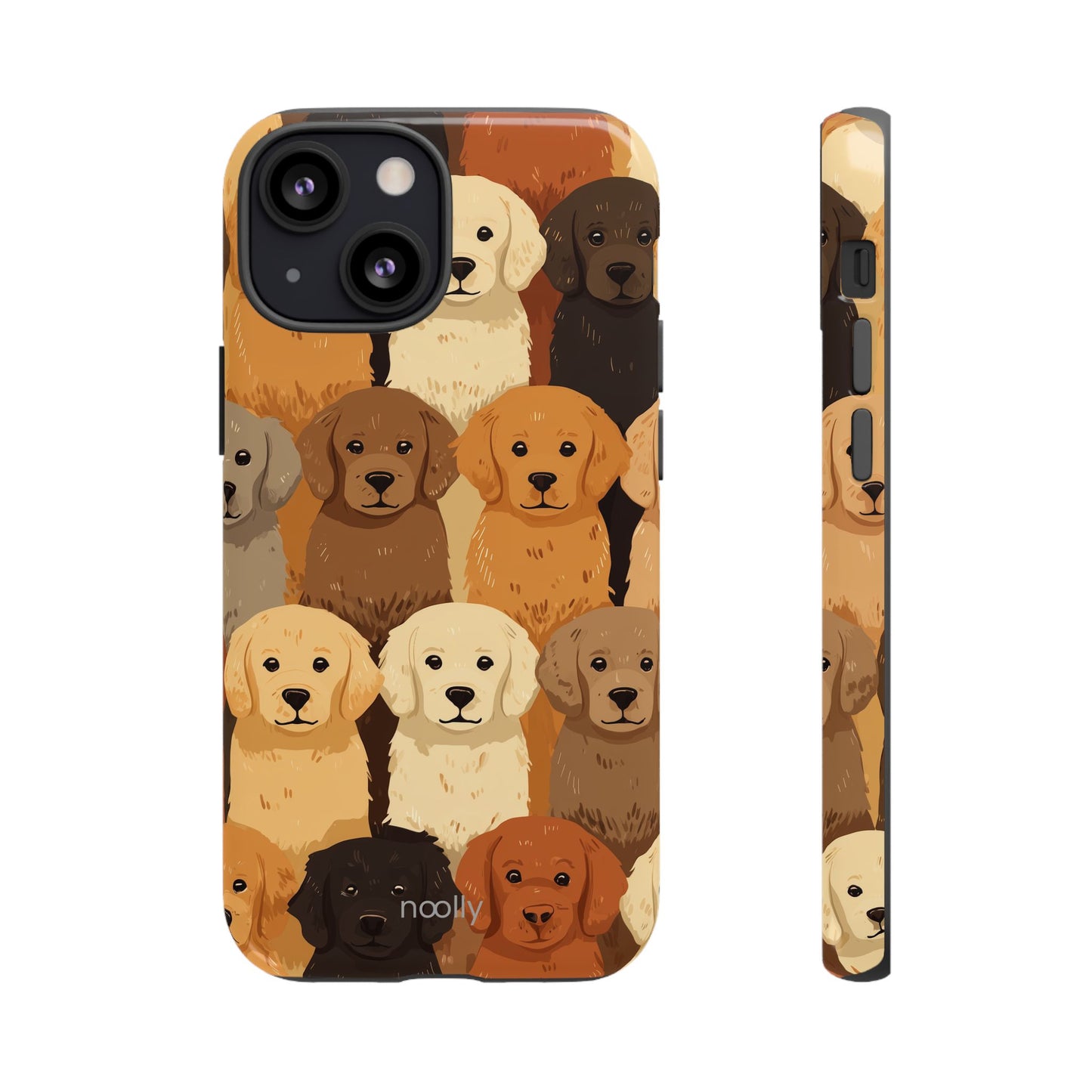 noolly Puppy Parade Golden Retriever Tough Phone Case