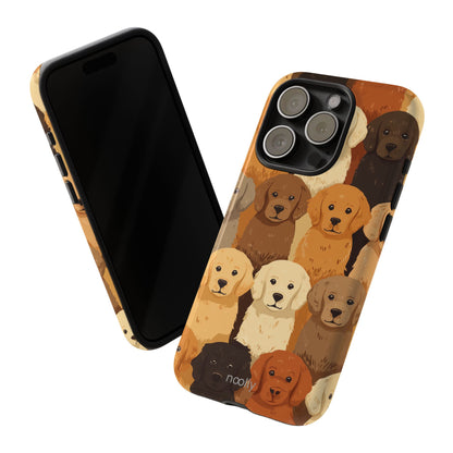 noolly Puppy Parade Golden Retriever Tough Phone Case