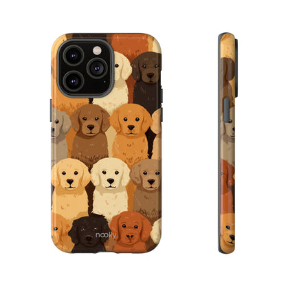 noolly Puppy Parade Golden Retriever Tough Phone Case