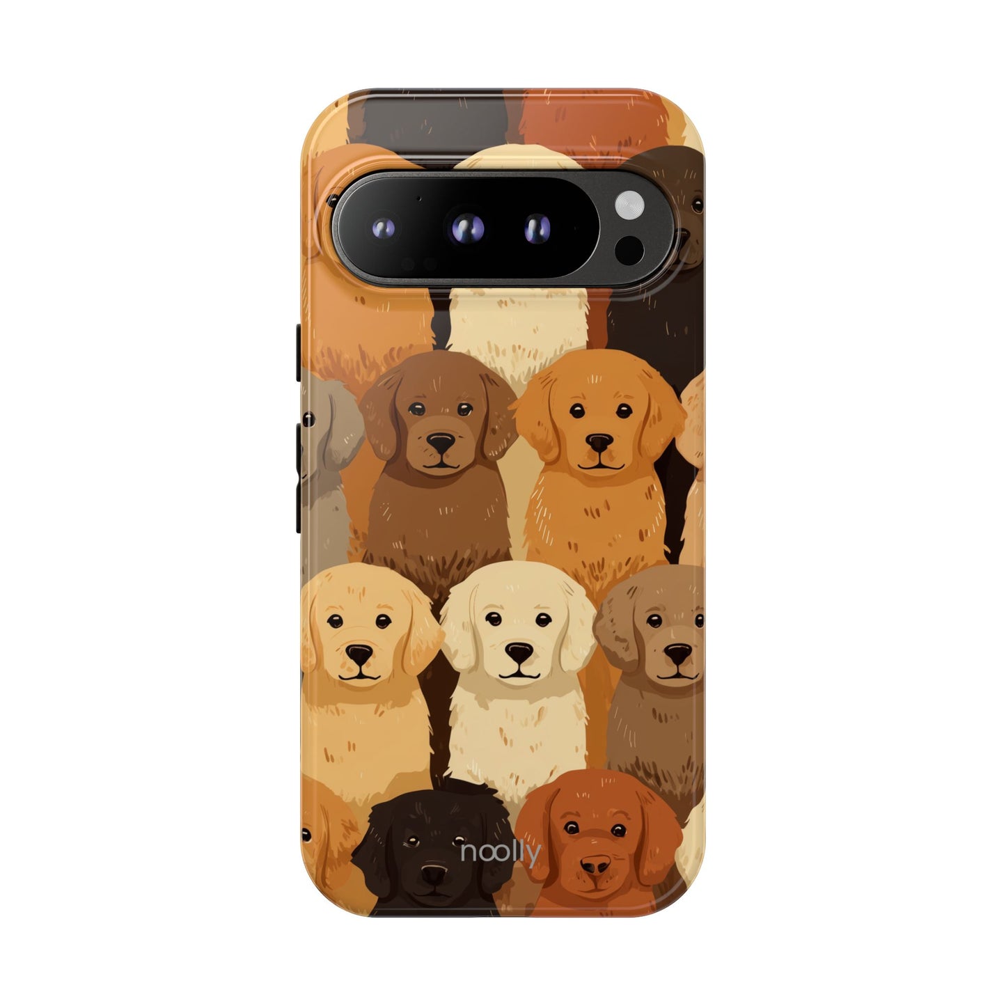 noolly Puppy Parade Golden Retriever Tough Phone Case