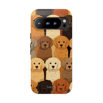 noolly Puppy Parade Golden Retriever Tough Phone Case