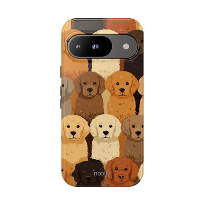 noolly Puppy Parade Golden Retriever Tough Phone Case