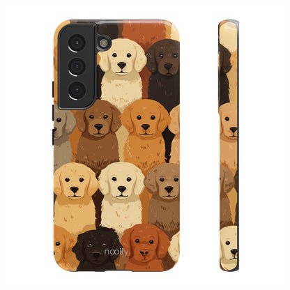 noolly Puppy Parade Golden Retriever Tough Phone Case
