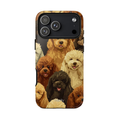 noolly Puppy Parade Poodle Tough Phone Case