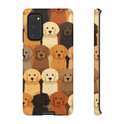 noolly Puppy Parade Golden Retriever Tough Phone Case