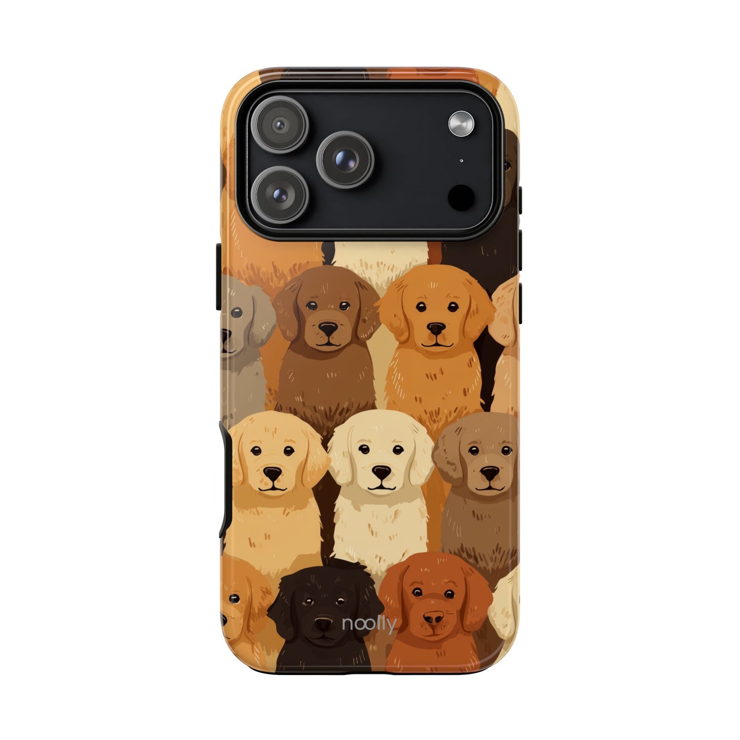 noolly Puppy Parade Golden Retriever Tough Phone Case