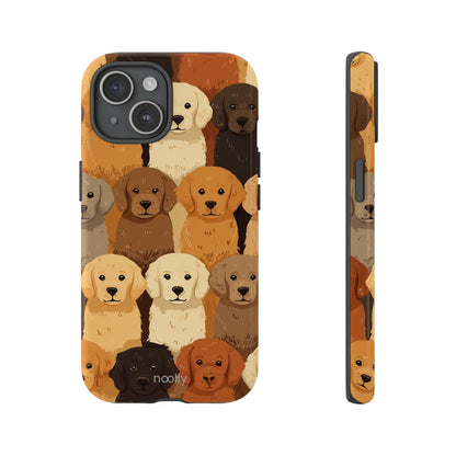 noolly Puppy Parade Golden Retriever Tough Phone Case