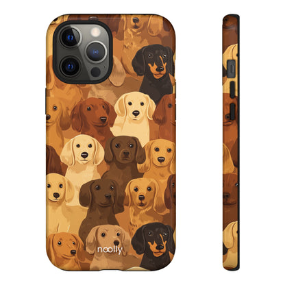 noolly Puppy Parade Dachshund Tough Phone Case