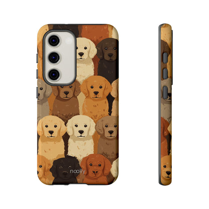 noolly Puppy Parade Golden Retriever Tough Phone Case