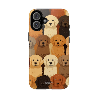 noolly Puppy Parade Golden Retriever Tough Phone Case