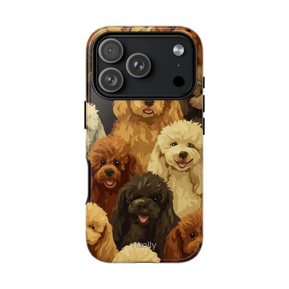 noolly Puppy Parade Poodle Tough Phone Case