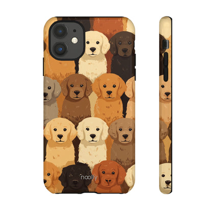 noolly Puppy Parade Golden Retriever Tough Phone Case