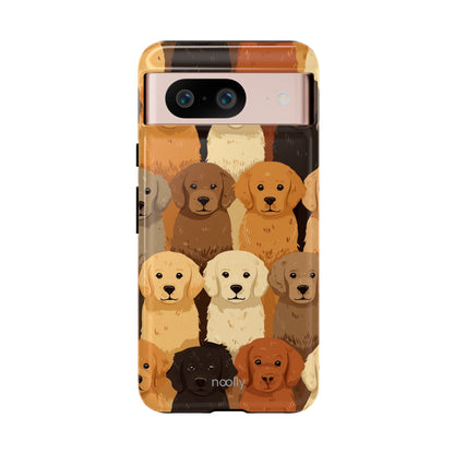 noolly Puppy Parade Golden Retriever Tough Phone Case