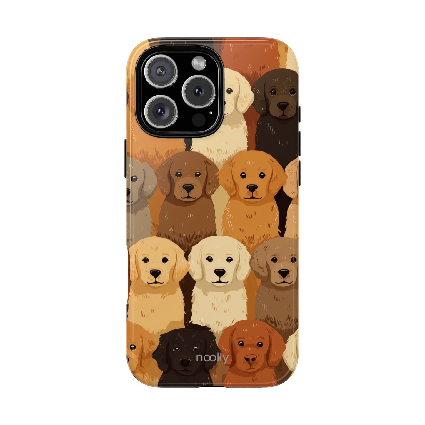 noolly Puppy Parade Golden Retriever Tough Phone Case