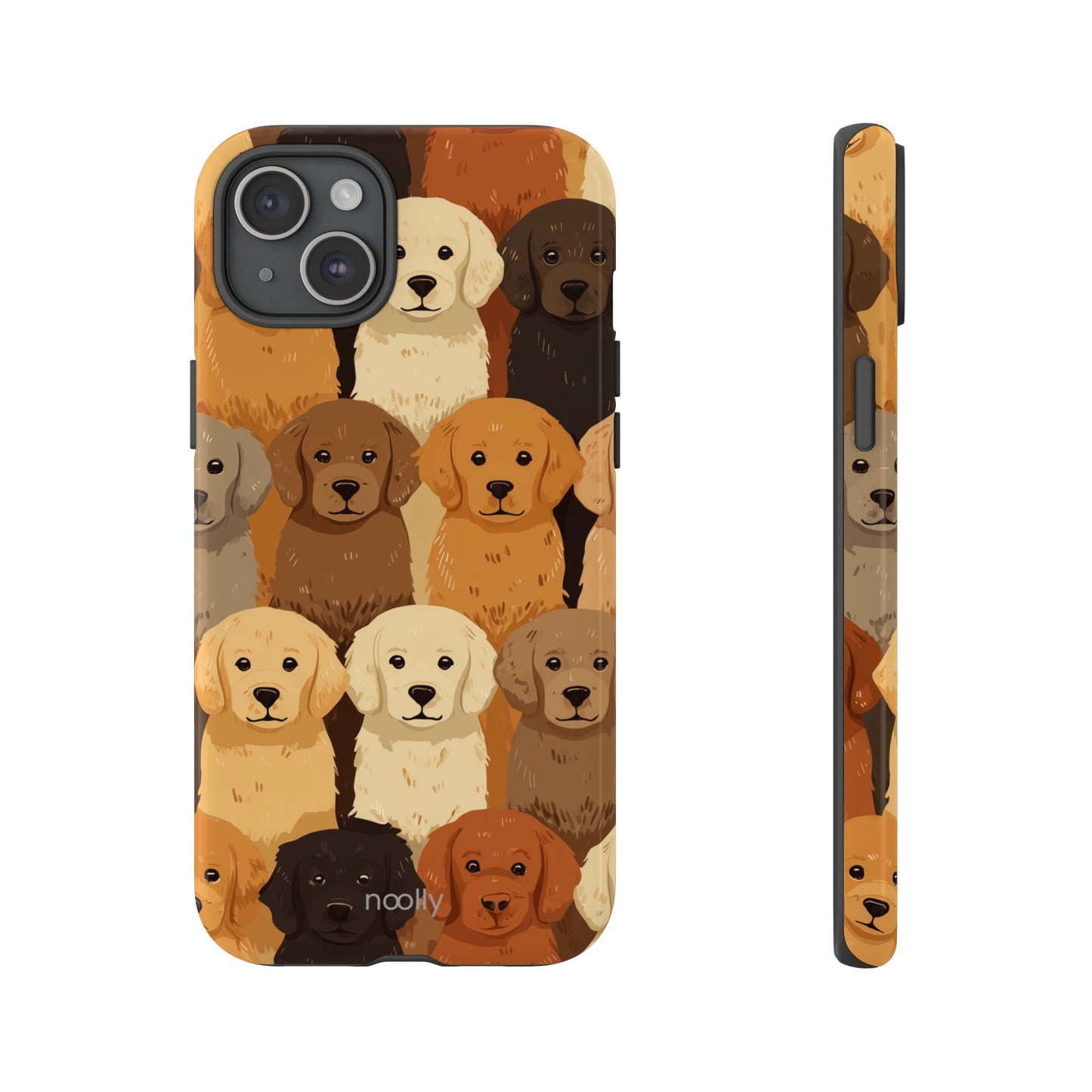 noolly Puppy Parade Golden Retriever Tough Phone Case