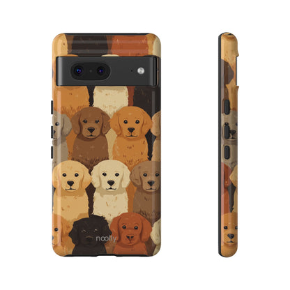 noolly Puppy Parade Golden Retriever Tough Phone Case