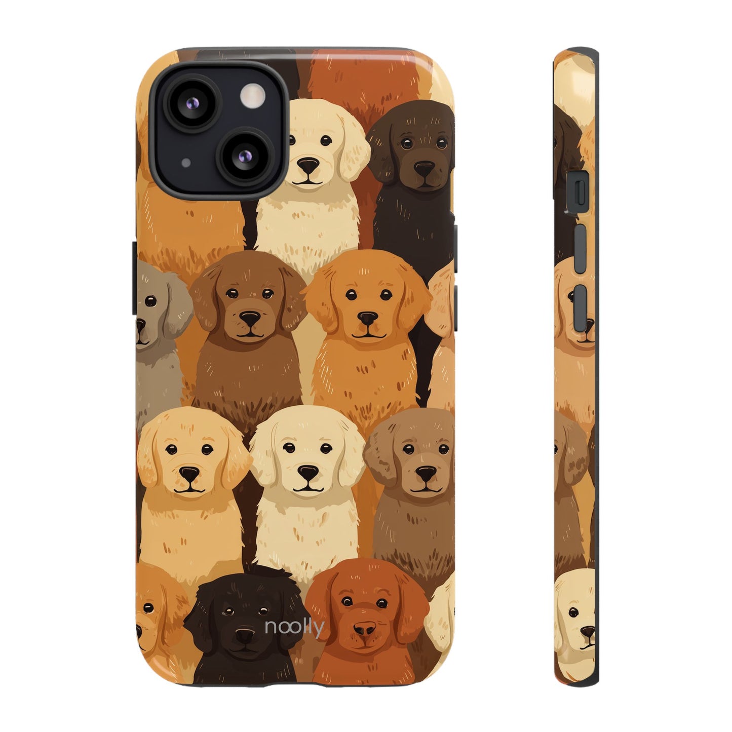 noolly Puppy Parade Golden Retriever Tough Phone Case