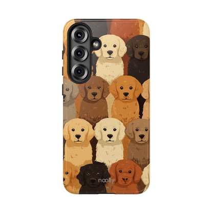 noolly Puppy Parade Golden Retriever Tough Phone Case