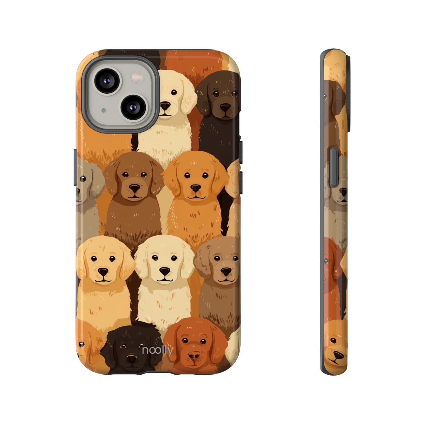 noolly Puppy Parade Golden Retriever Tough Phone Case