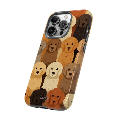 noolly Puppy Parade Golden Retriever Tough Phone Case