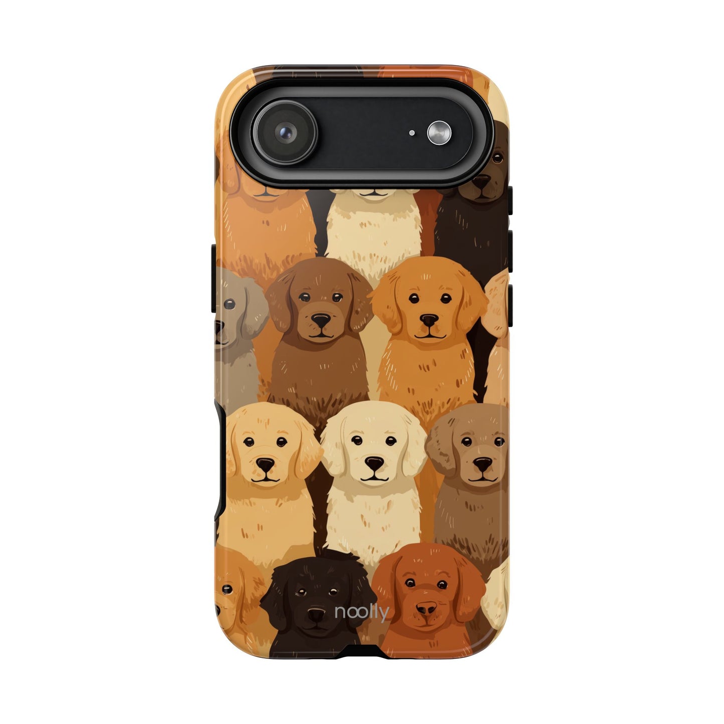 noolly Puppy Parade Golden Retriever Tough Phone Case
