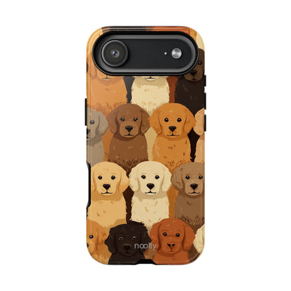 noolly Puppy Parade Golden Retriever Tough Phone Case