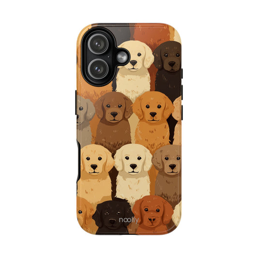noolly Puppy Parade Golden Retriever Tough Phone Case