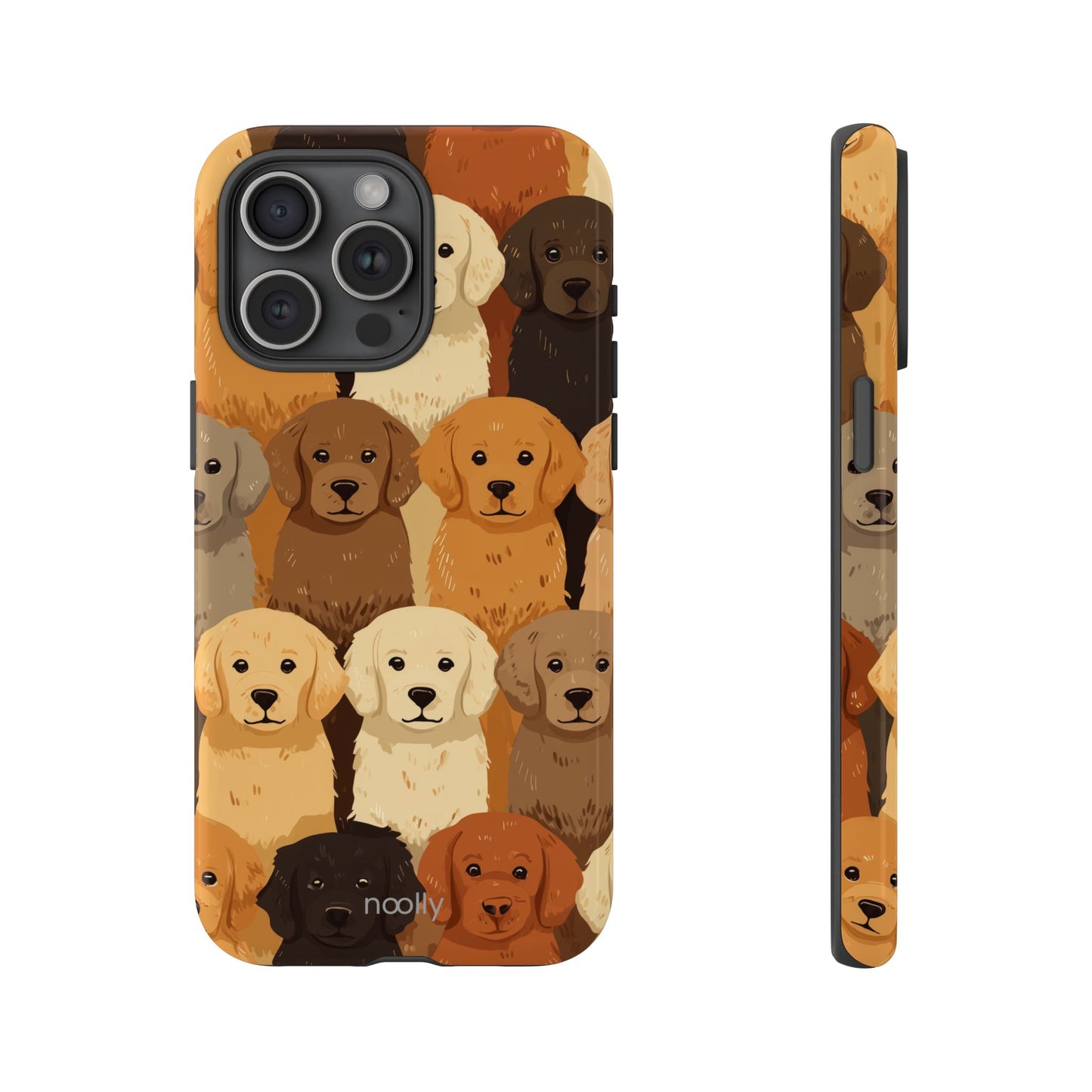 noolly Puppy Parade Golden Retriever Tough Phone Case