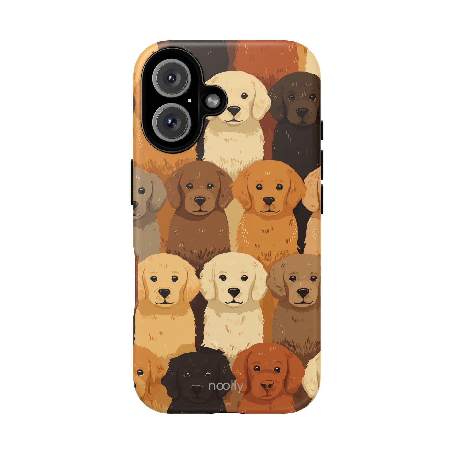 noolly Puppy Parade Golden Retriever Tough Phone Case