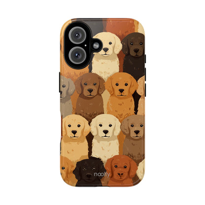 noolly Puppy Parade Golden Retriever Tough Phone Case